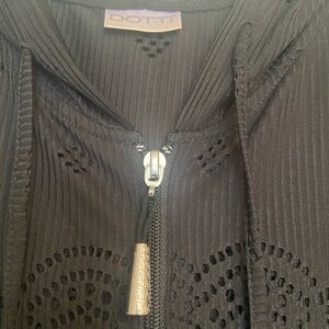 Lace Beach zip Coverup